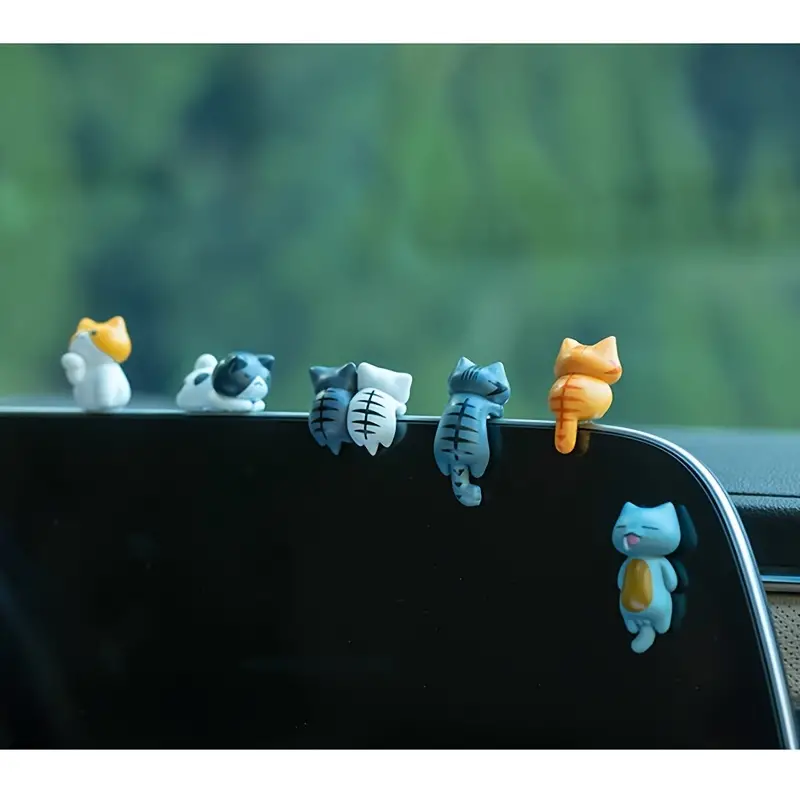 Plant Monitor - Figurines de chat de dessin animé